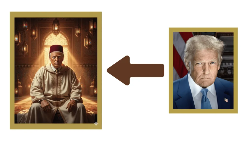 the prompt of the Moroccan Sunset Portrait