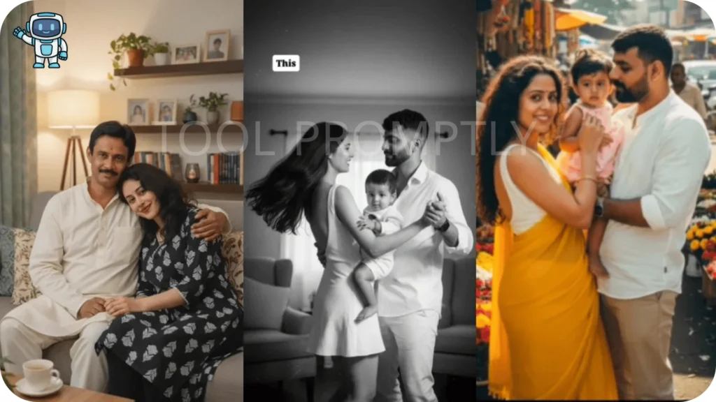 The prompt of the Cozy, Candid Family Portrait