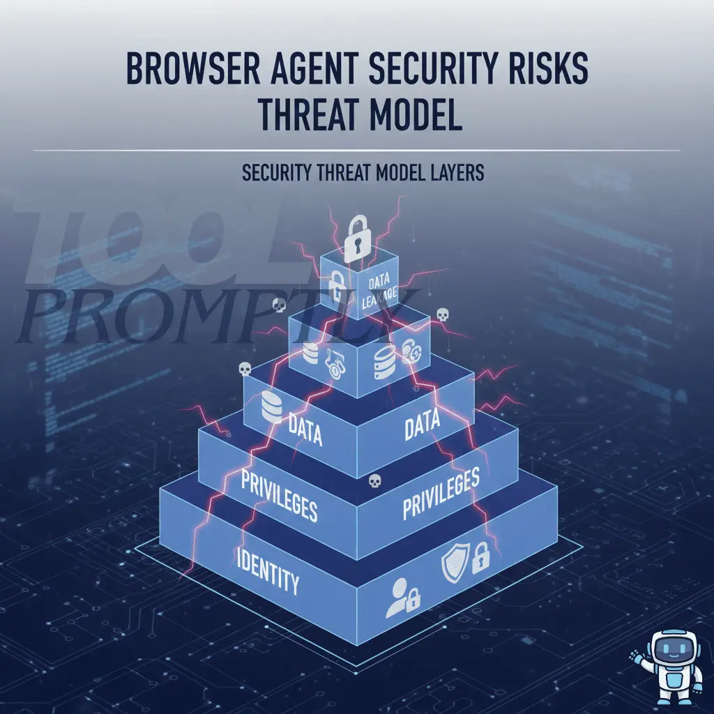 Browser agent security threat model layers