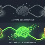 Revenue per hour comparison: Manual vs AI-automated solopreneur statistics 2026